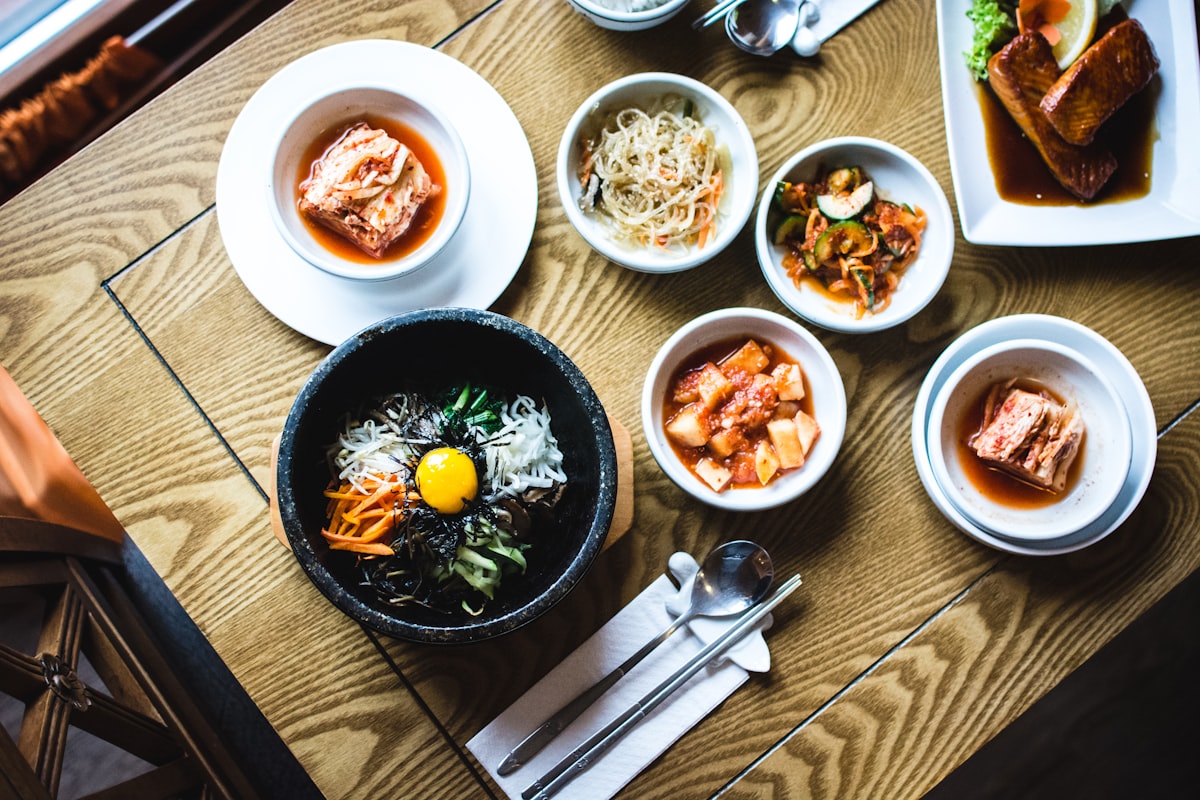 Family dining together in a warm Korean home
